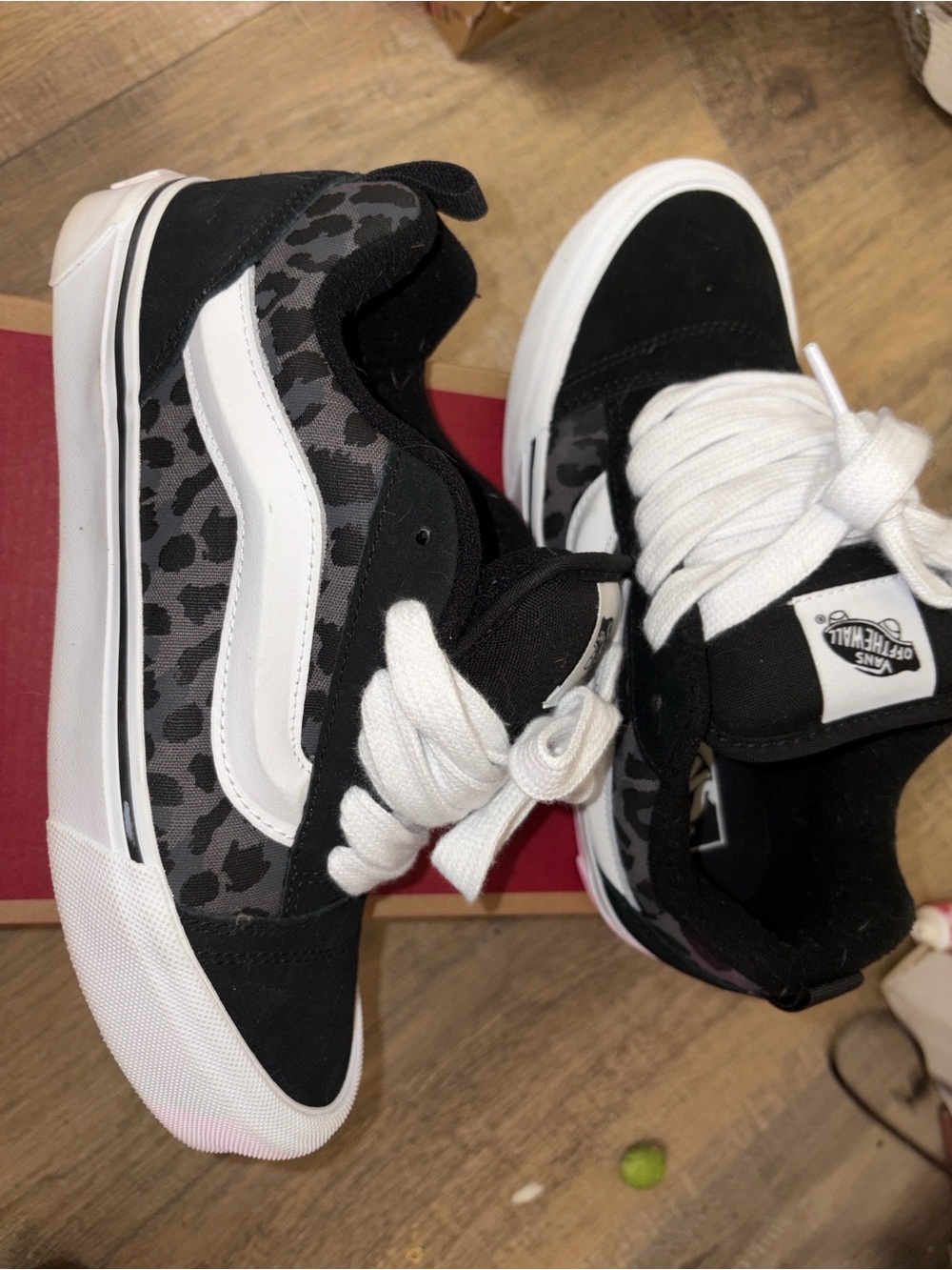 Vans Black Leopard Knu Skool Skate Sneakers